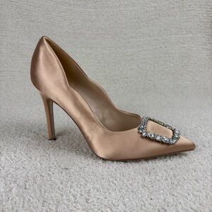 Sam Edelman Heels Womens 8.5 Rose Gold Harriett Beaded Pointed Heel‎ Pumps Logo